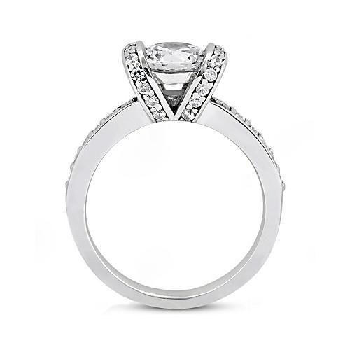 Damen Echt Diamant-Verlobungsring Weißgold 18K 1,41 ct. Neu