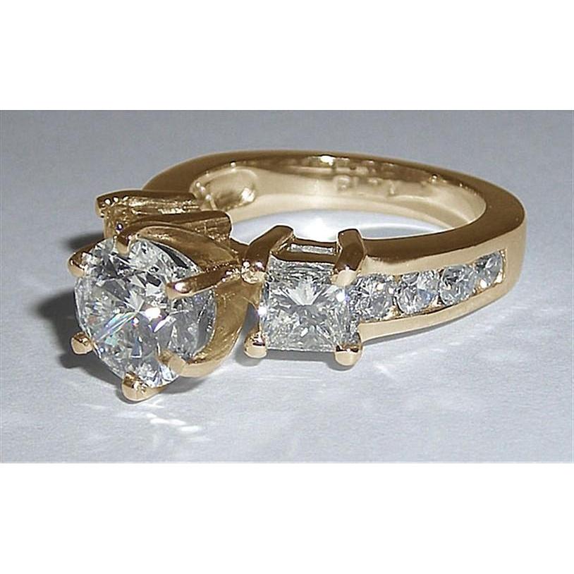 Damen Echt Diamanten Verlobungsring 4.51 ct. Schmuck aus Weißgold