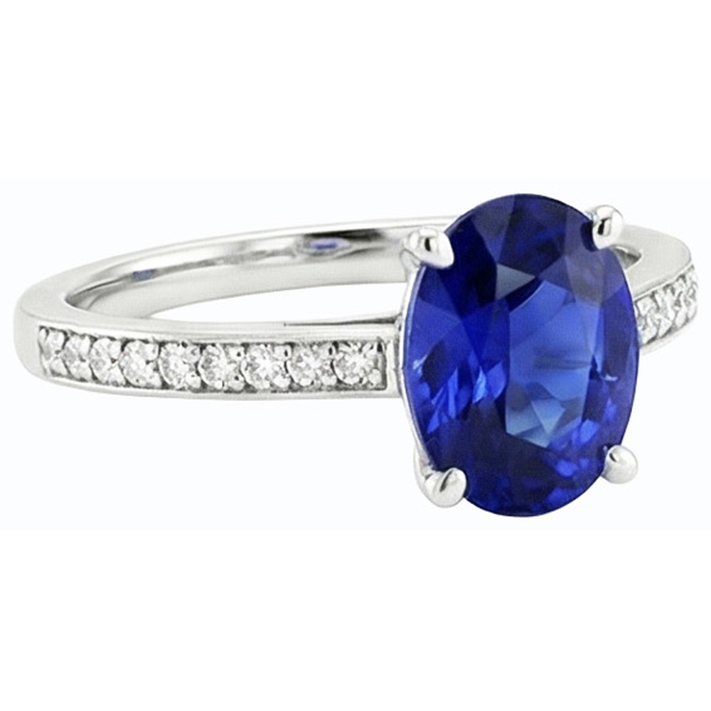 echter oval diamant 4.50Karat ring auf Weiß