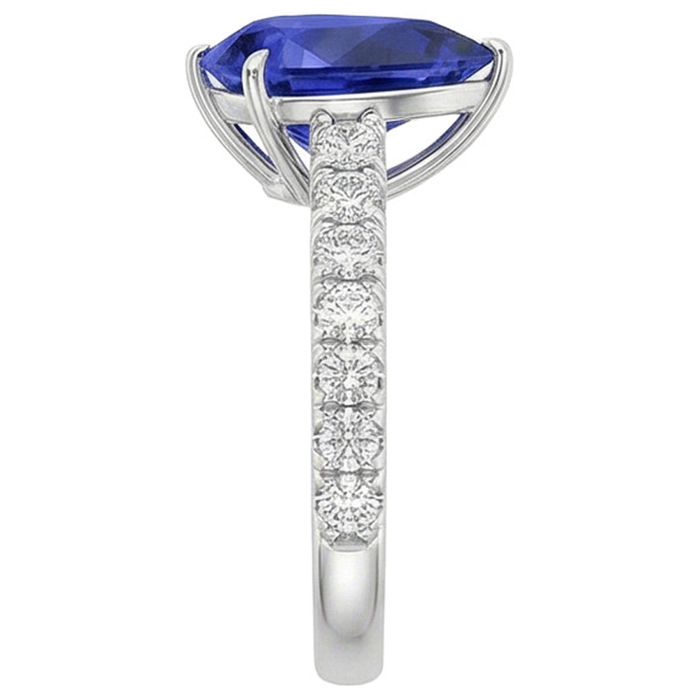 echter round diamant 5.50Karat ring Profilansicht