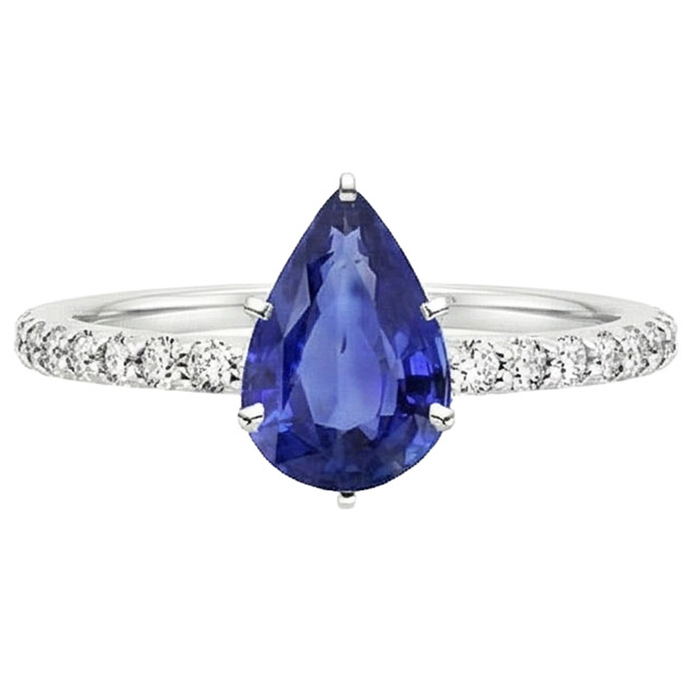 echter round diamant 5.25Karat ring Draufsicht