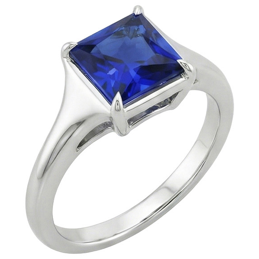 Damen Edelstein Solitär Ring Prinzessin Sri Lankan Saphir 5 Karat