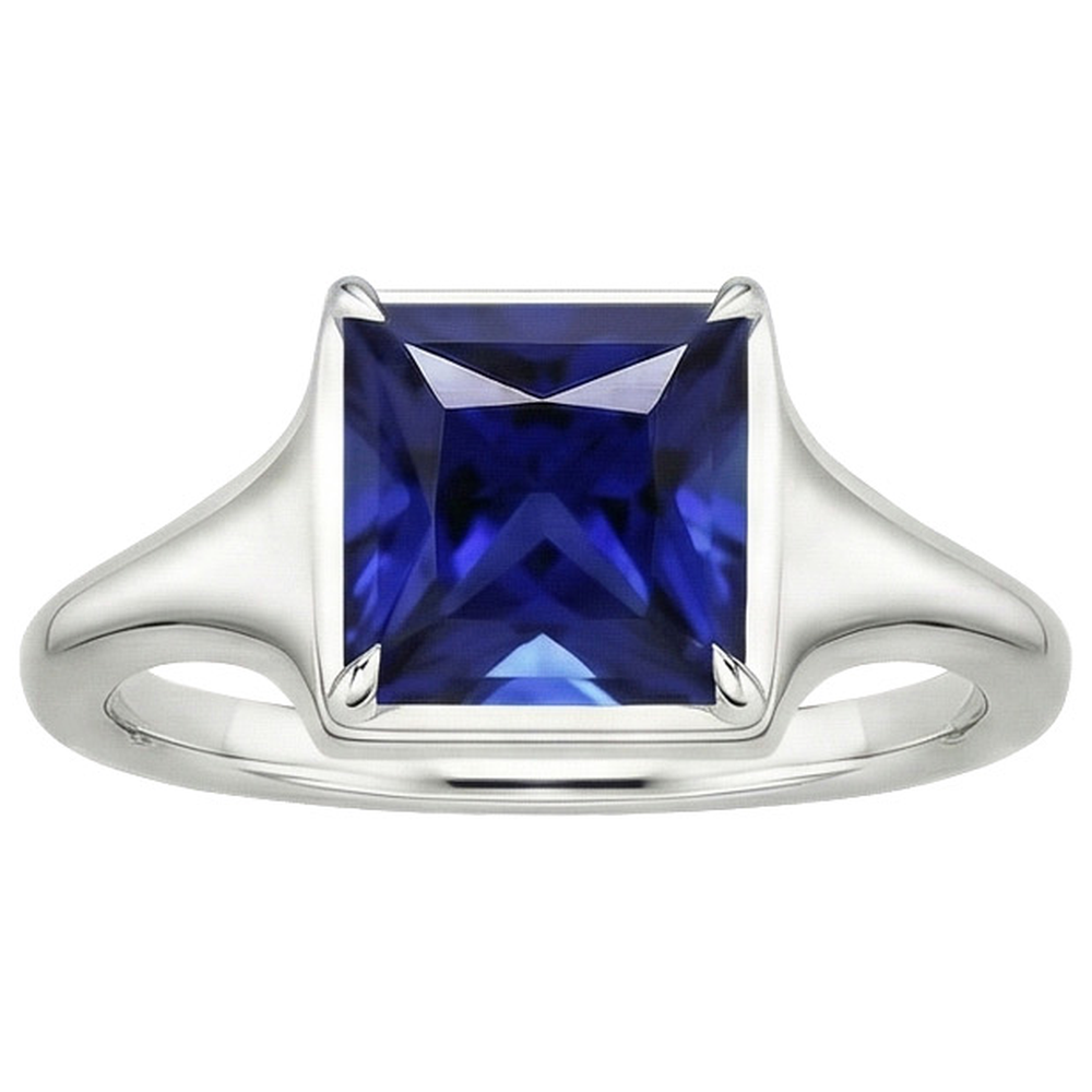 Damen Edelstein Solitär Ring Prinzessin Sri Lankan Saphir 5 Karat