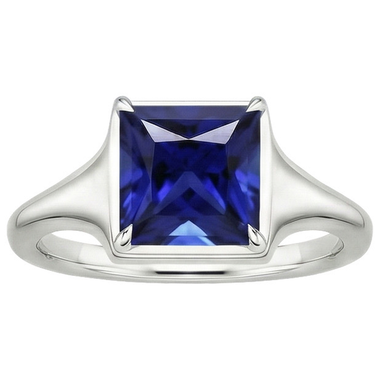 Damen Edelstein Solitär Ring Prinzessin Sri Lankan Saphir 5 Karat
