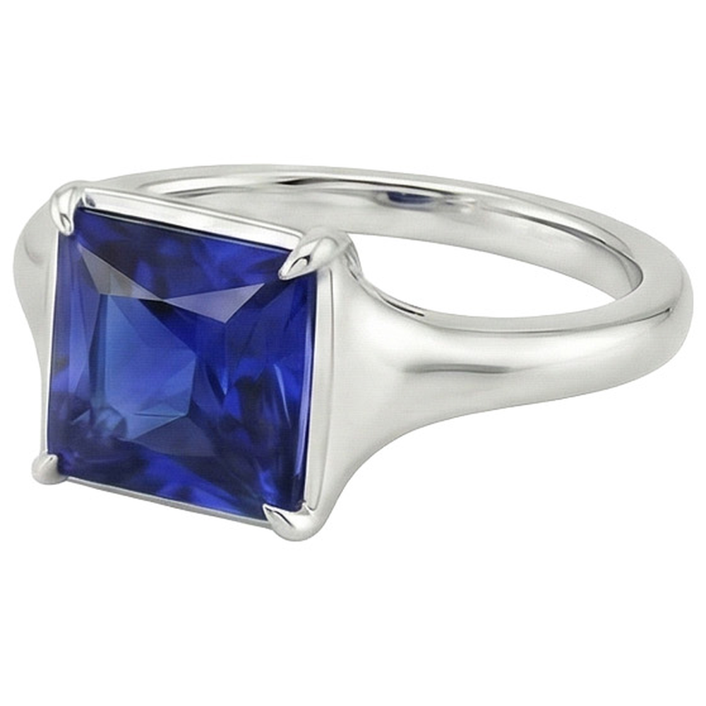 Damen Edelstein Solitär Ring Prinzessin Sri Lankan Saphir 5 Karat