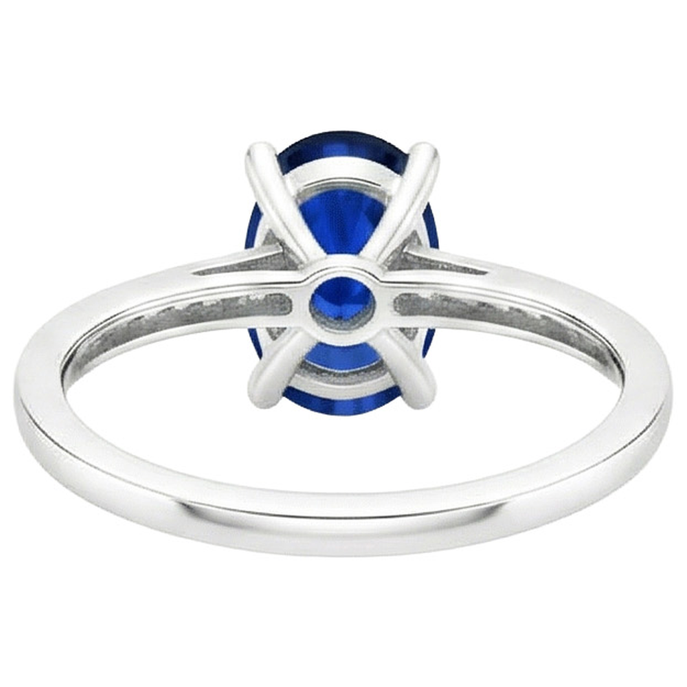 echter oval diamant 5Karat ring Seitenansicht
