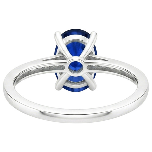 echter oval diamant 5Karat ring Seitenansicht