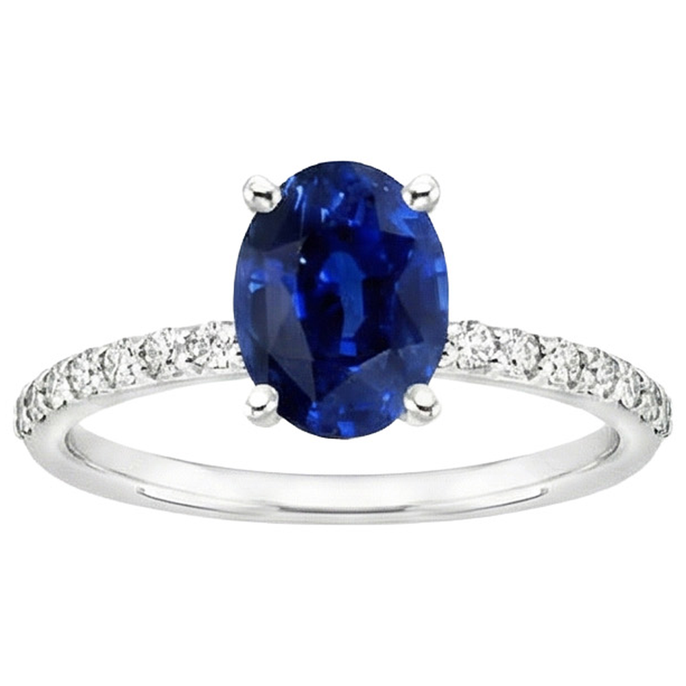 echter oval diamant 5Karat ring Detailansicht