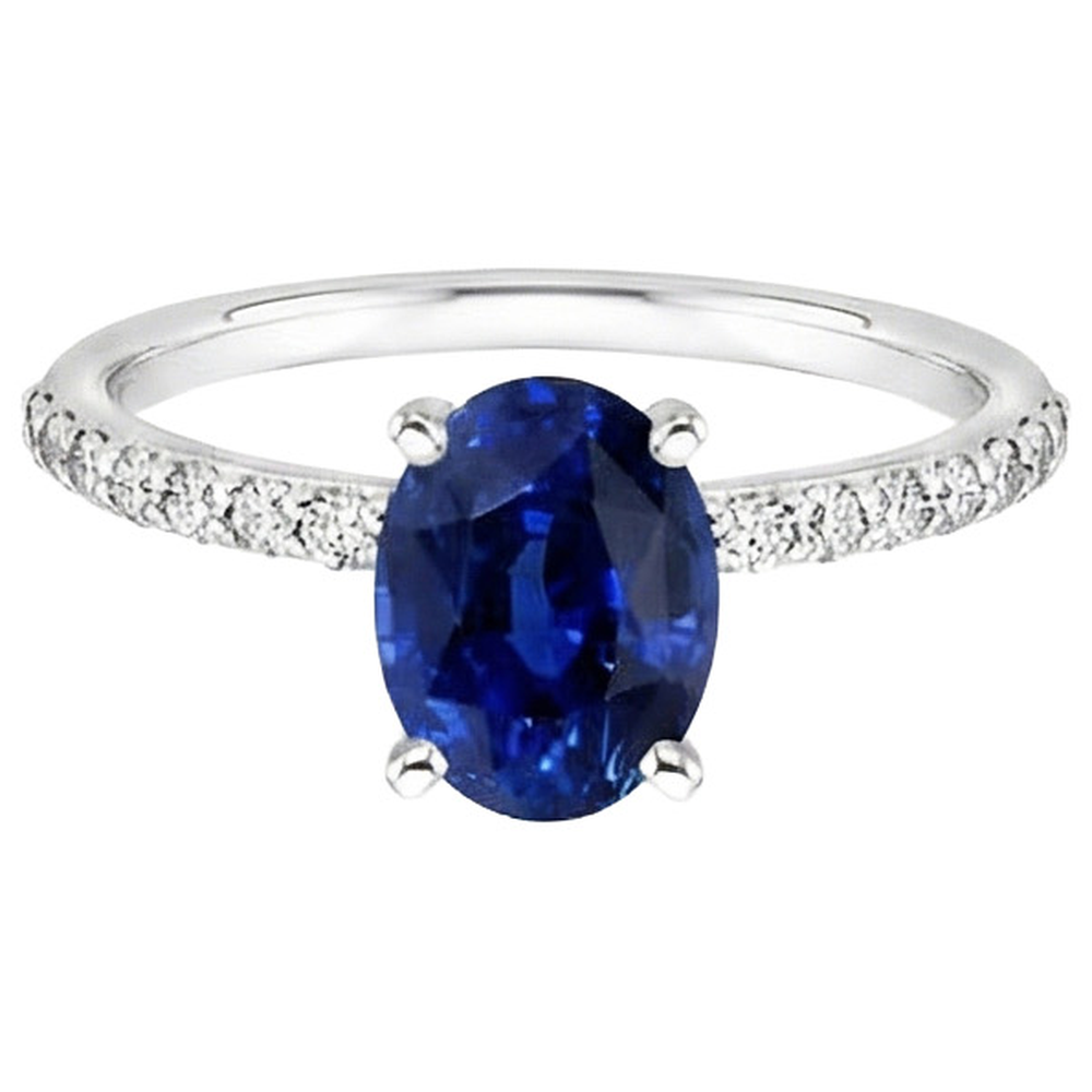 echter oval diamant 5Karat ring auf Weiß
