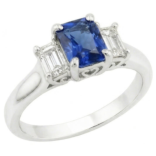 echter radiant diamant 1.25Karat ring Vorderansicht