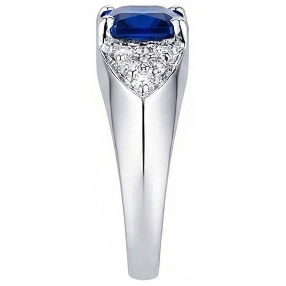 echter round diamant 3.50Karat ring Draufsicht