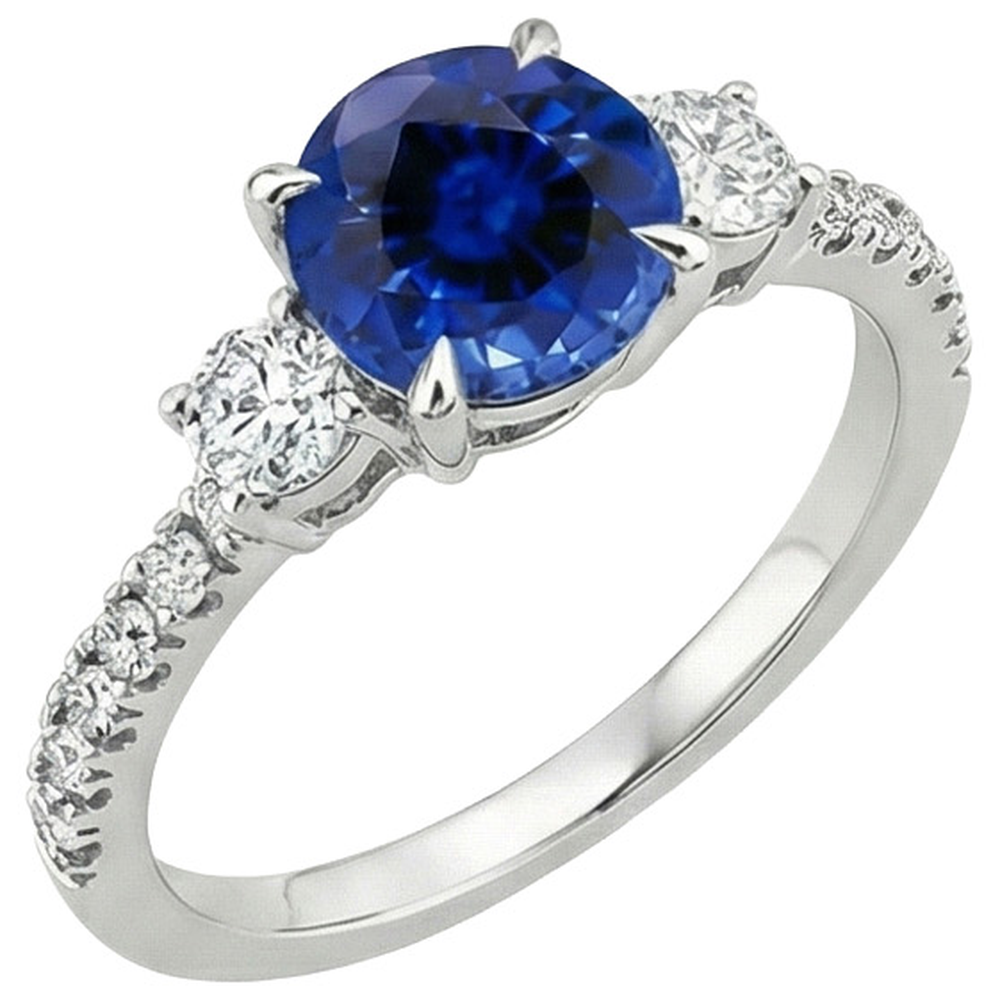 echter round diamant 3Karat ring Seitenansicht