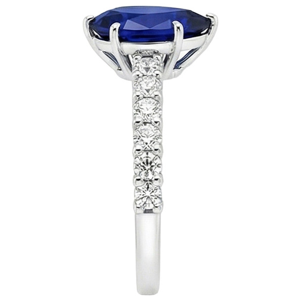 echter round diamant 7.25Karat ring Profilansicht