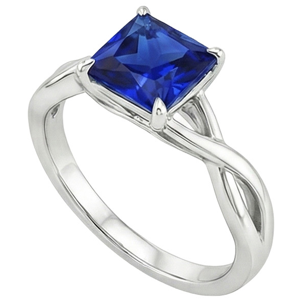 echter cushion diamant 2.25Karat ring Draufsicht