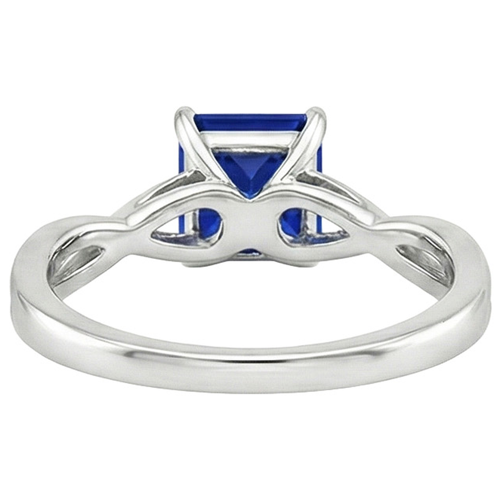echter cushion diamant 2.25Karat ring auf Weiß