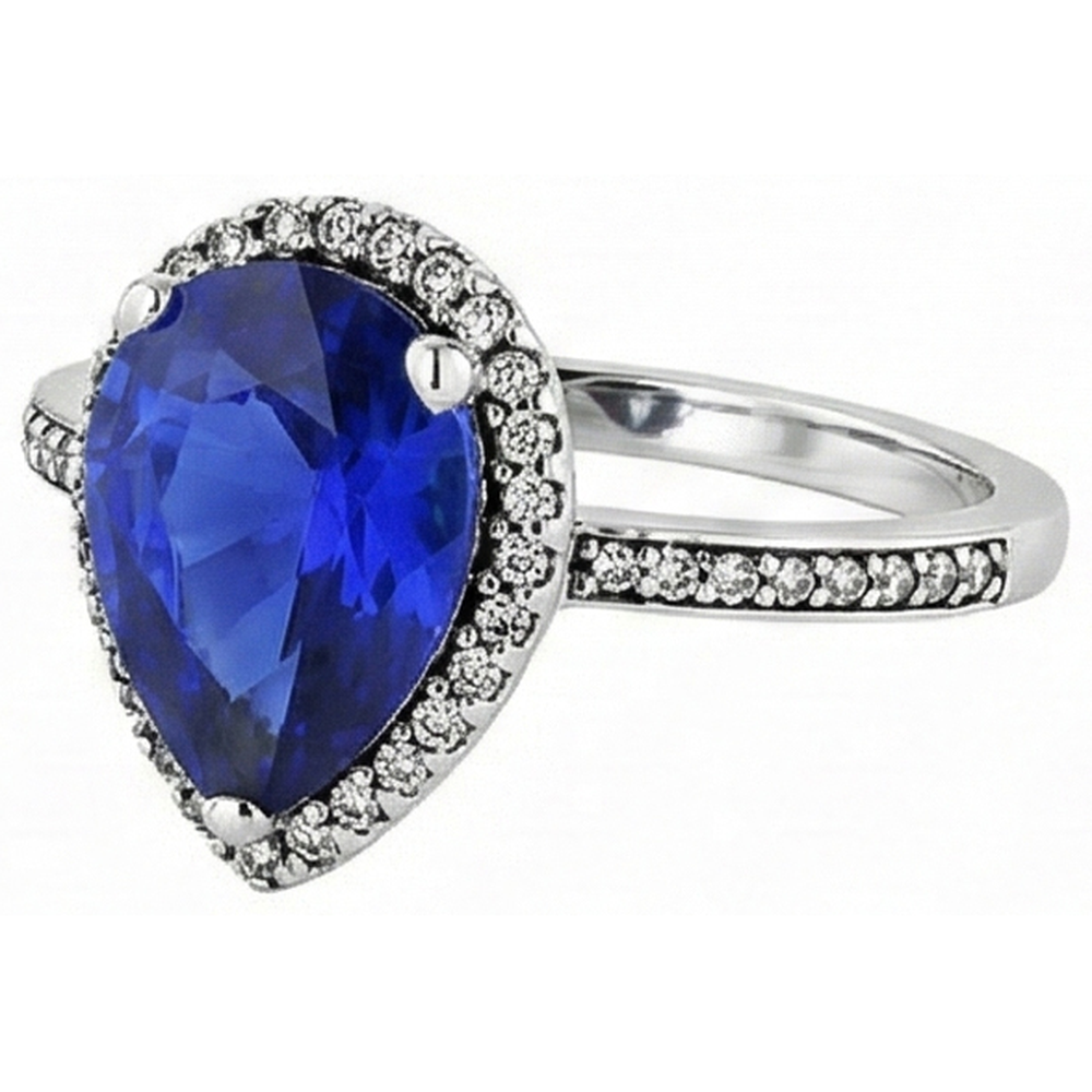 echter round diamant 4Karat ring Profilansicht