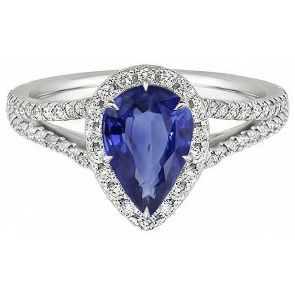 echter round diamant 5.50Karat ring Draufsicht