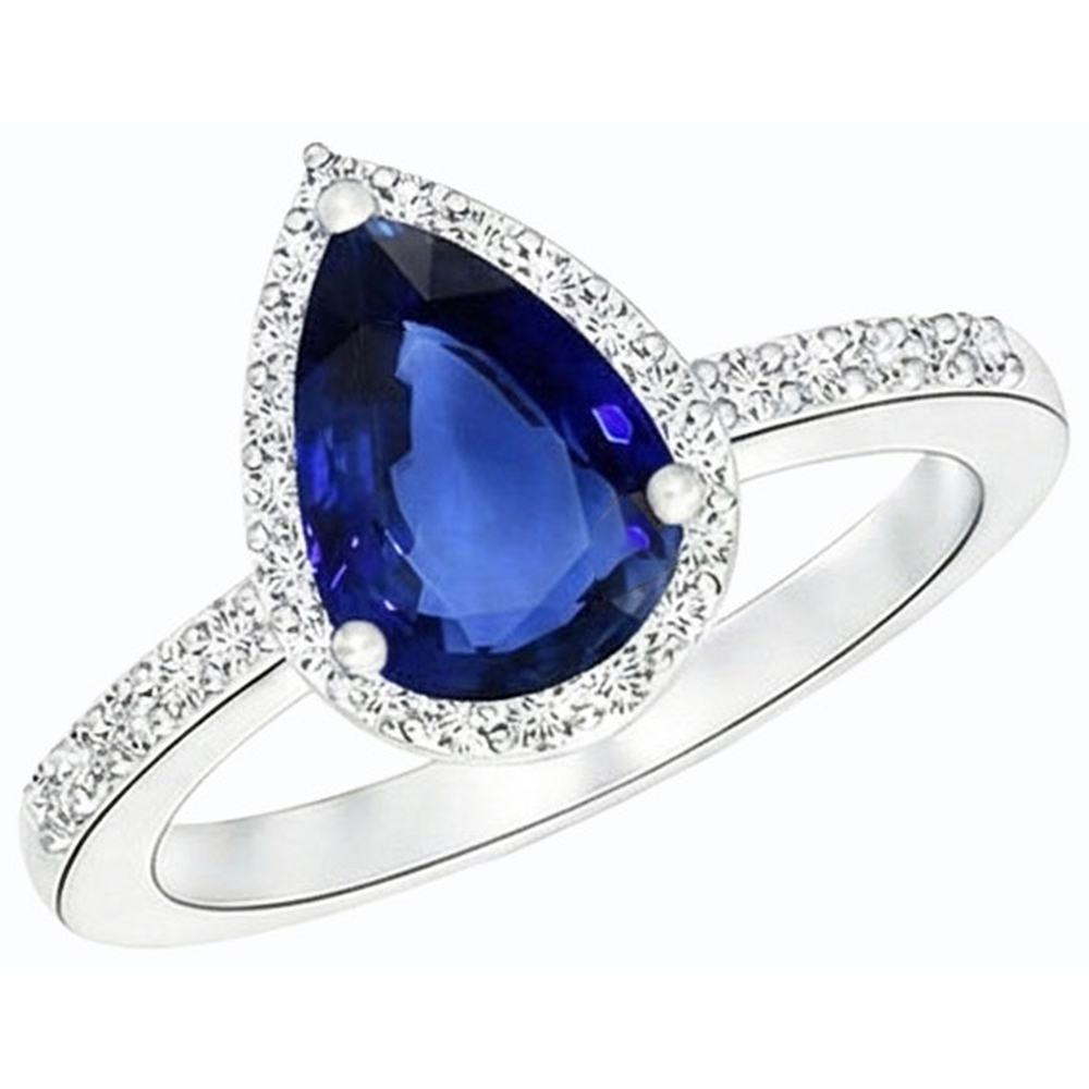 echter round diamant 4Karat ring Profilansicht