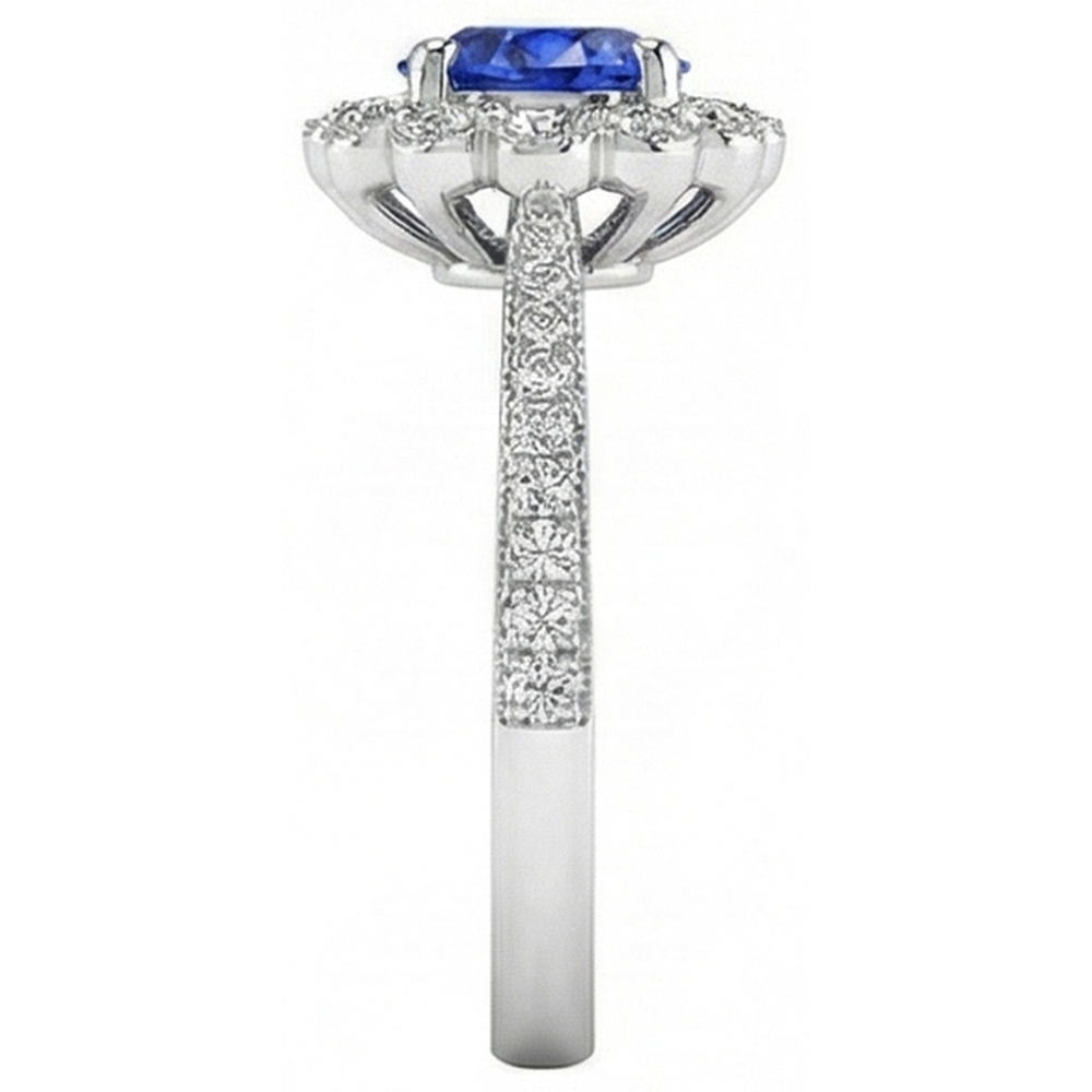 echter round diamant 3Karat ring Draufsicht