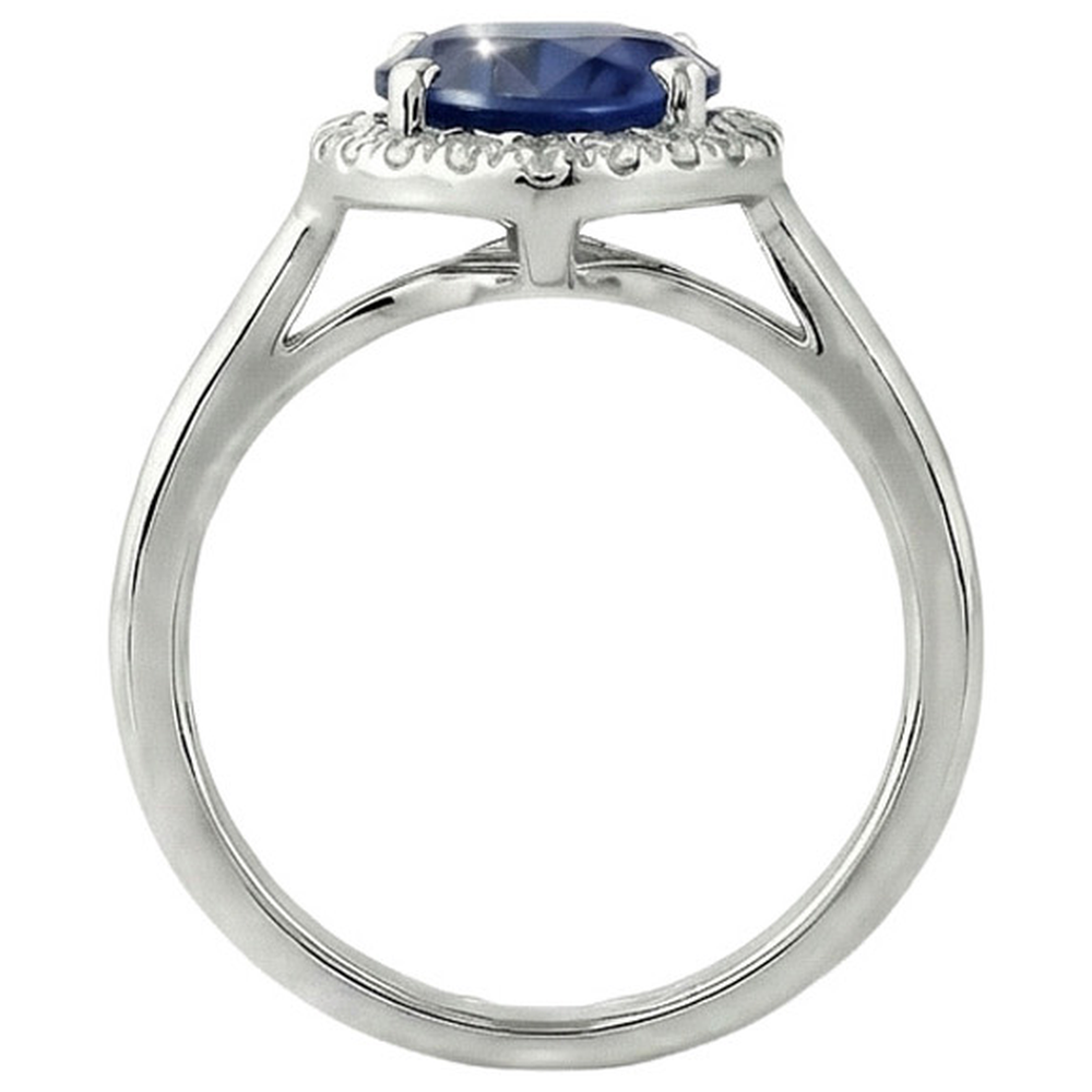 echter round diamant 2.50Karat ring Profilansicht