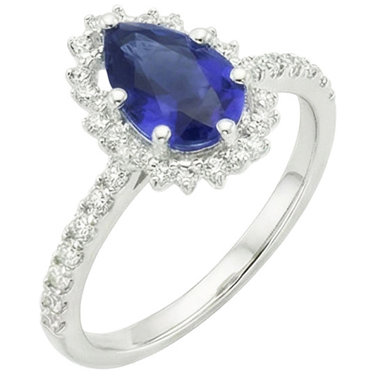 echter round diamant 5Karat ring Draufsicht