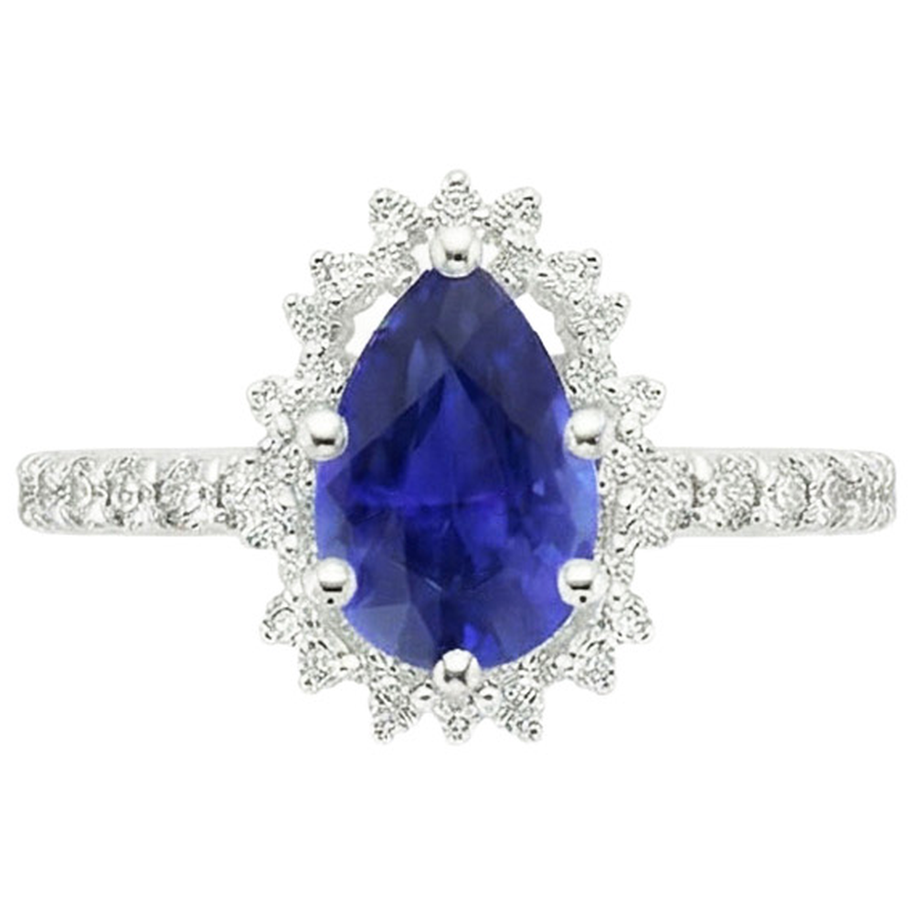 echter round diamant 5Karat ring Profilansicht
