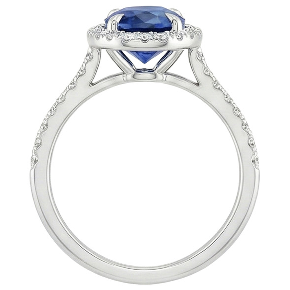 echter oval diamant 3.25Karat ring Seitenansicht