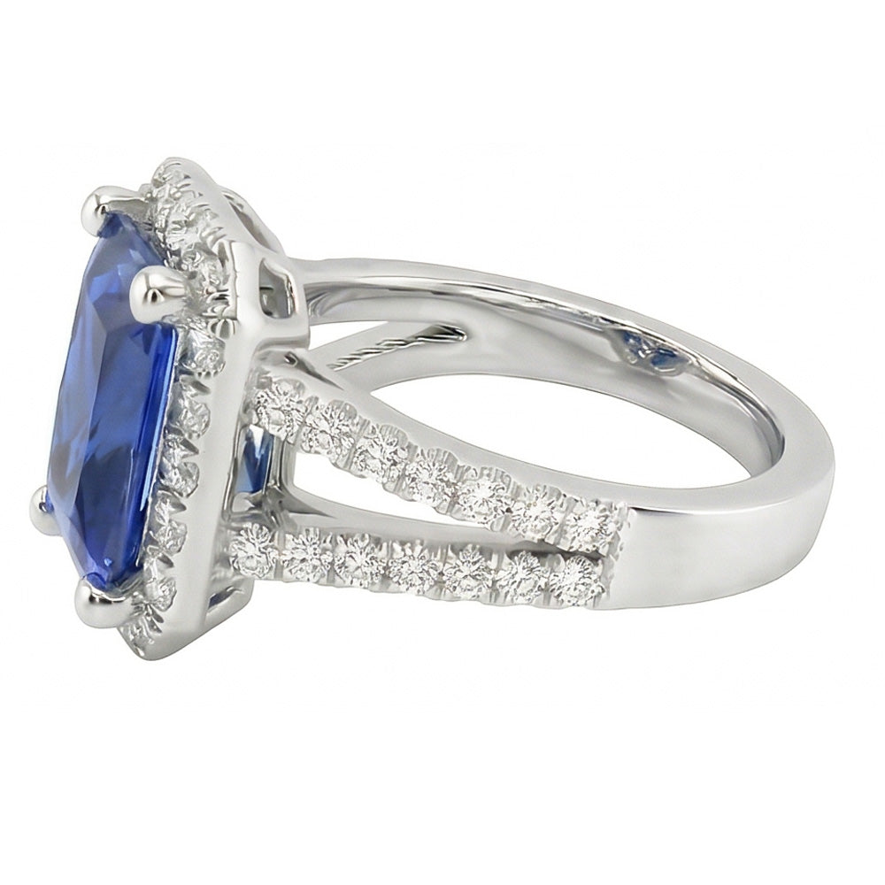 echter radiant diamant 3.50Karat ring auf Weiß