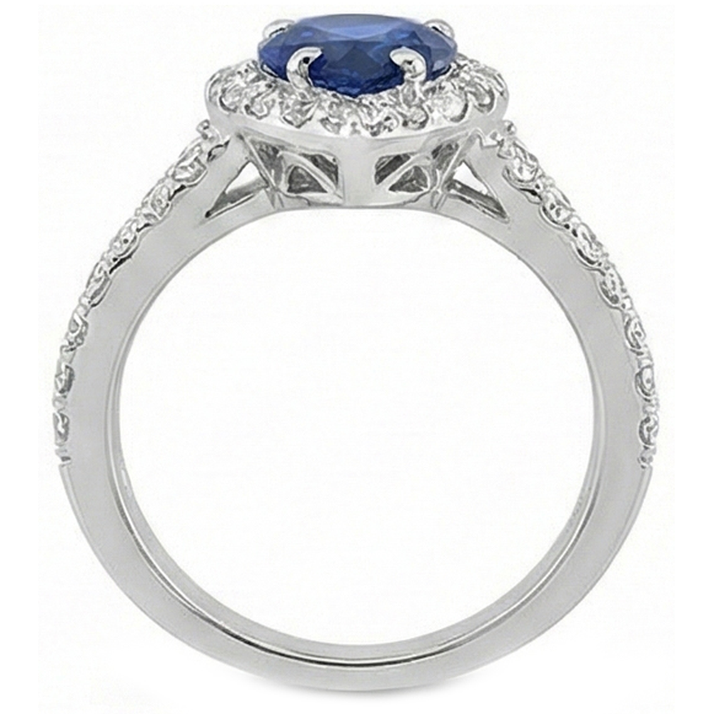 echter round diamant 4.75Karat ring Seitenansicht