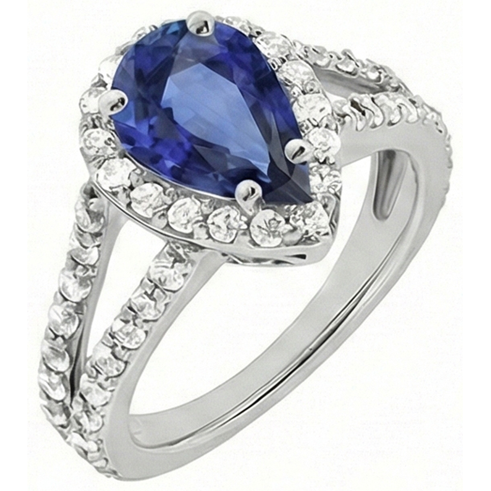 echter round diamant 4.75Karat ring Draufsicht