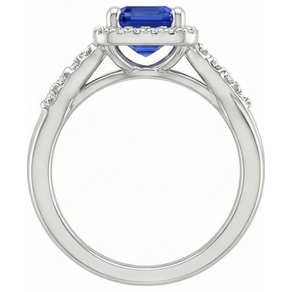 echter round diamant 4Karat ring auf Weiß