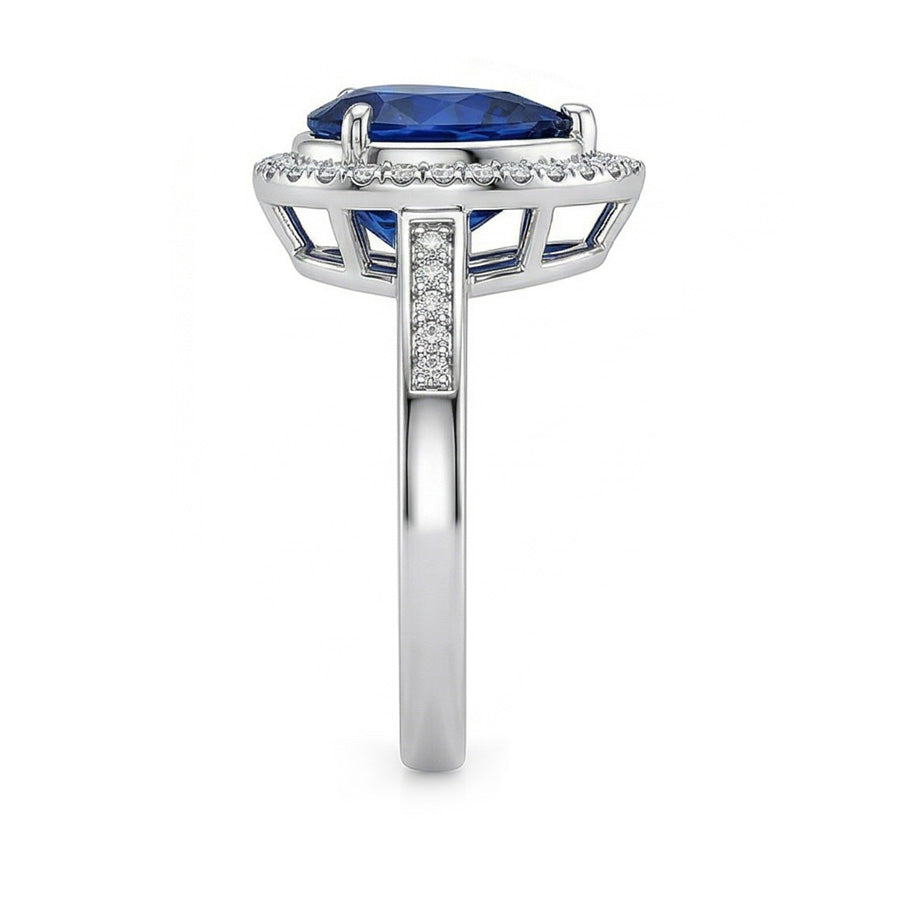 echter round diamant 3Karat ring Draufsicht