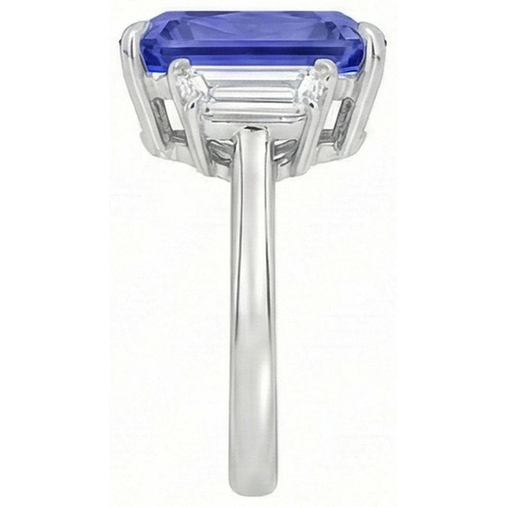 echter radiant diamant 5.50Karat ring Detailansicht