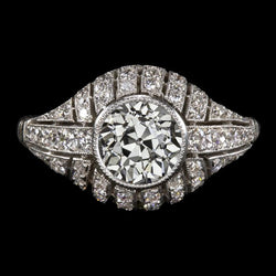 Damen Natürliche Diamant Fancy Ring Old Cut Lünette 3.75 Karat Milgrain Gold