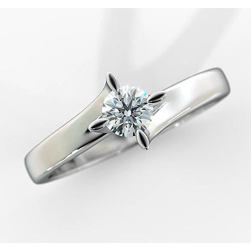 Damen Natürliche Diamant Solitär Ring 1 Karat Twisted Shank Weiß Gold 14K