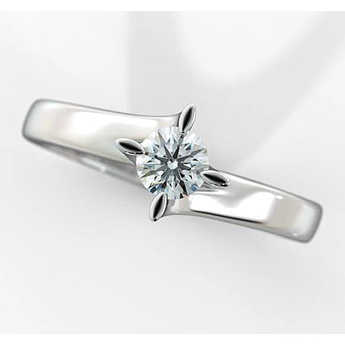 Damen Natürliche Diamant Solitär Ring 1 Karat Twisted Shank Weiß Gold 14K