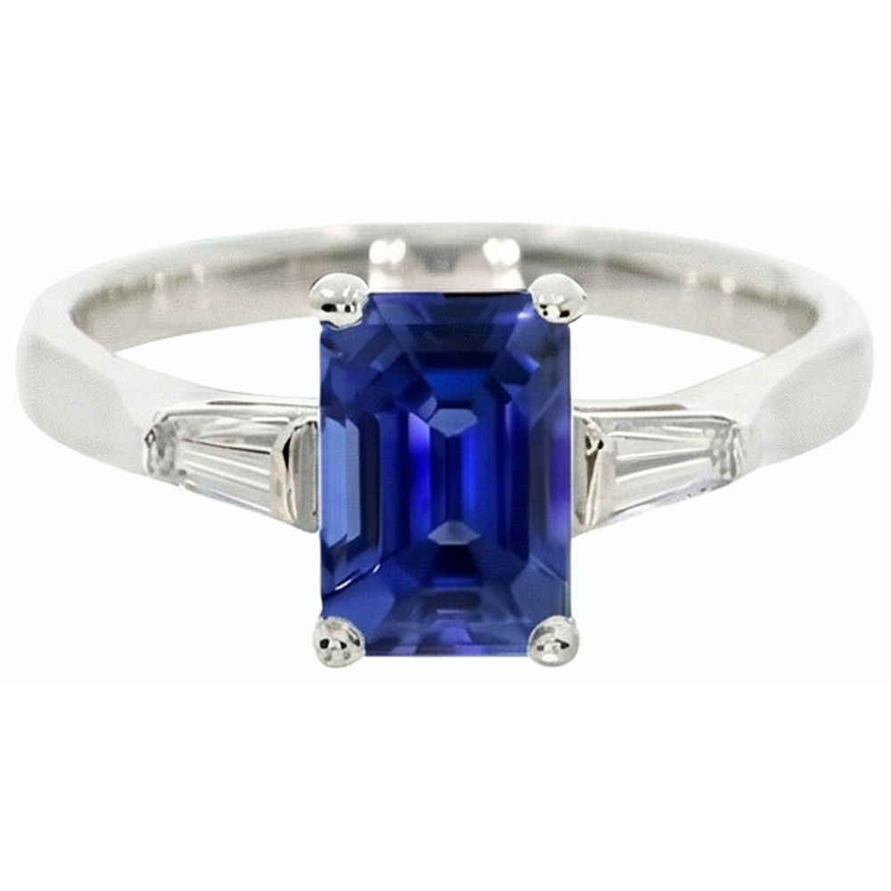 echter baguette diamant 3Karat ring Detailansicht