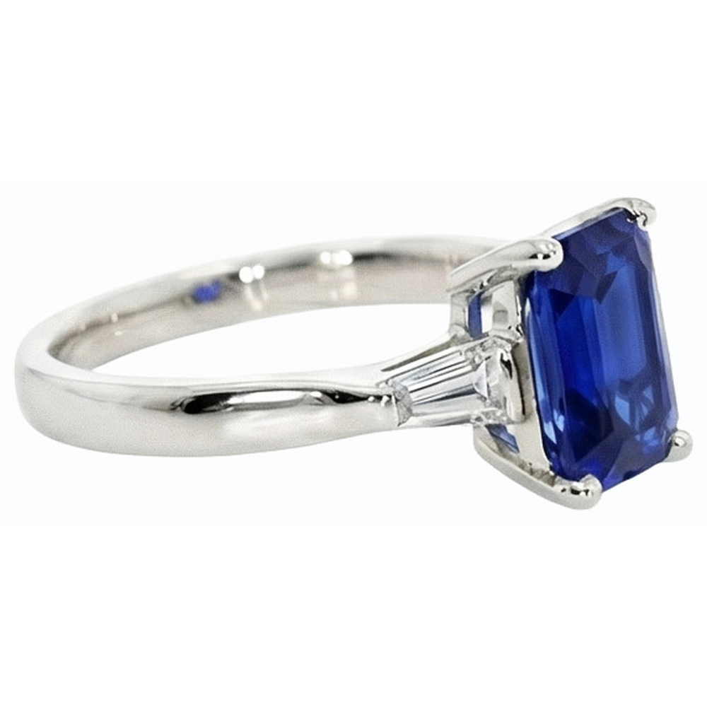 echter baguette diamant 3Karat ring Draufsicht