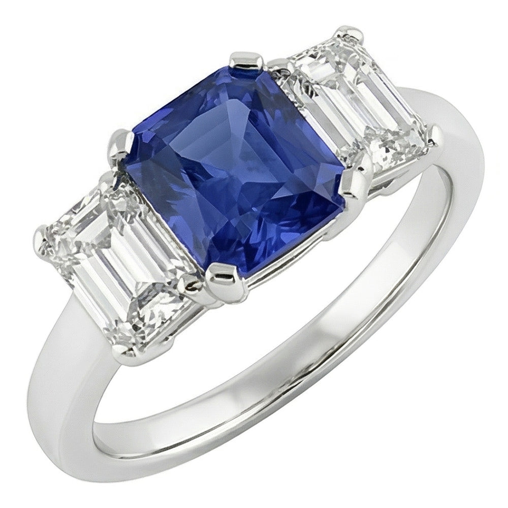 echter radiant diamant 1.50Karat ring Seitenansicht