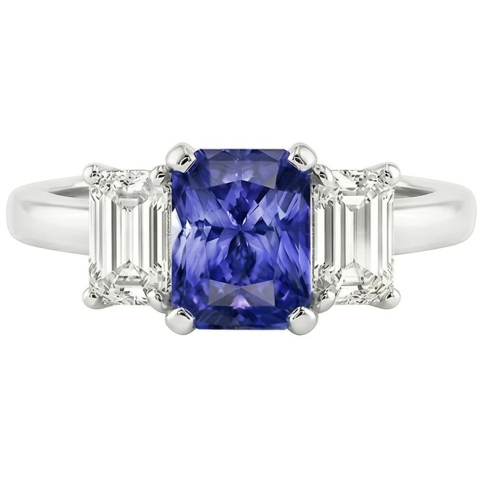 echter radiant diamant 1.50Karat ring Detailansicht