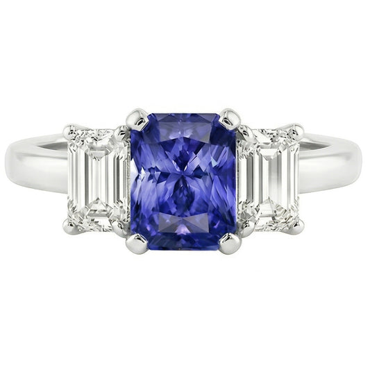echter radiant diamant 1.50Karat ring Detailansicht