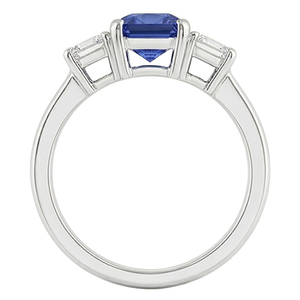 echter radiant diamant 1.50Karat ring auf Weiß