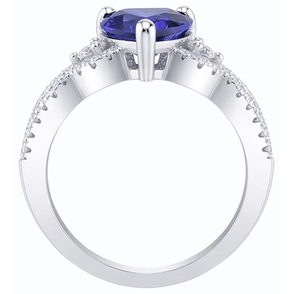 echter round diamant 3Karat ring Profilansicht