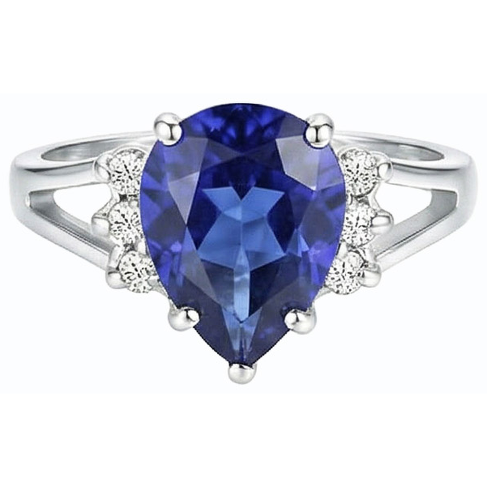 echter round diamant 3.50Karat ring auf Weiß