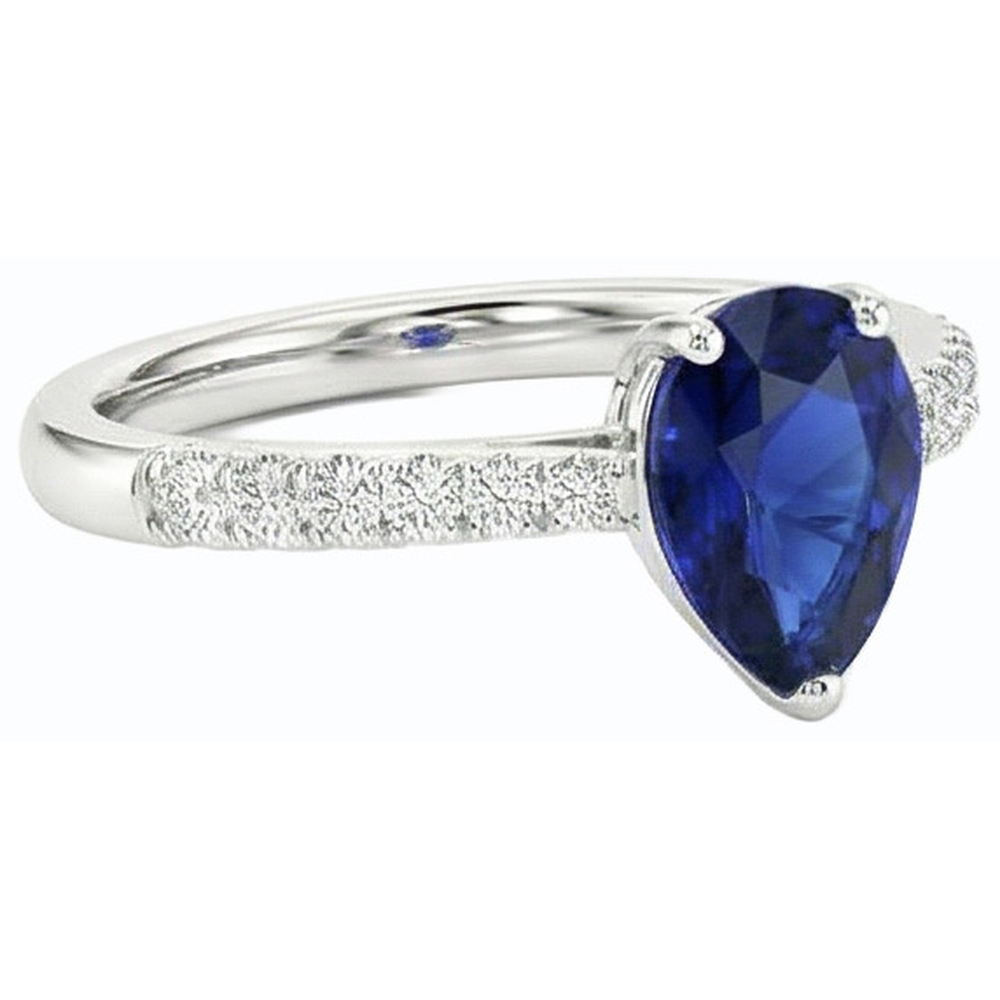 echter round diamant 3Karat ring Profilansicht