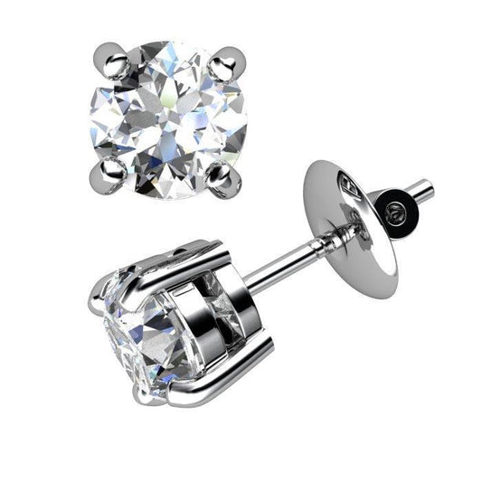 Damen Ohrstecker 2,30 ct Krappen-Set Diamant im Rundschliff - harrychadent.de