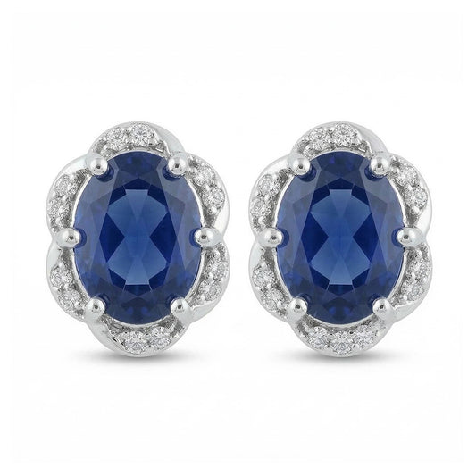 echter oval diamant 4.50Karat ohrring Vorderansicht
