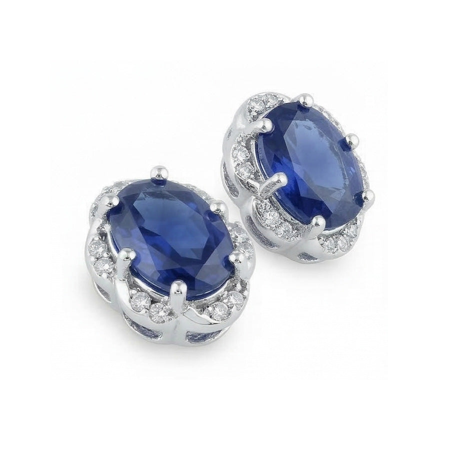 echter oval diamant 4.50Karat ohrring Seitenansicht