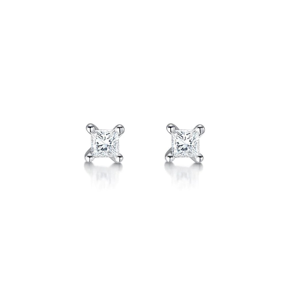 Damen Ohrstecker Ohrstecker Set 2.20 ct Runde Echt Diamanten Weißgold