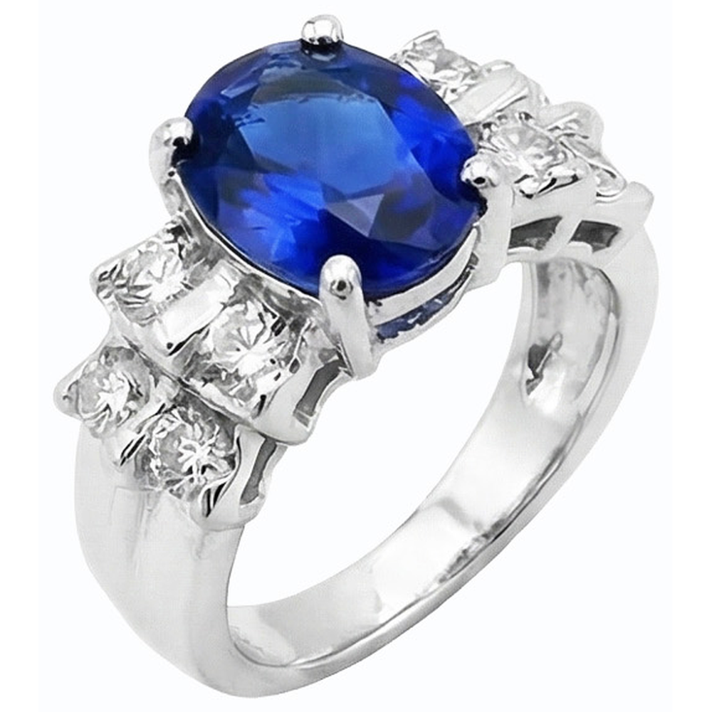 echter oval diamant 2.50Karat ring Vorderansicht